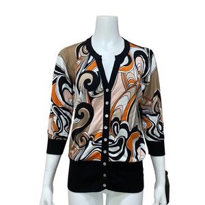 Psychedelic Swirl Print Cardigan Women’s Size 1X